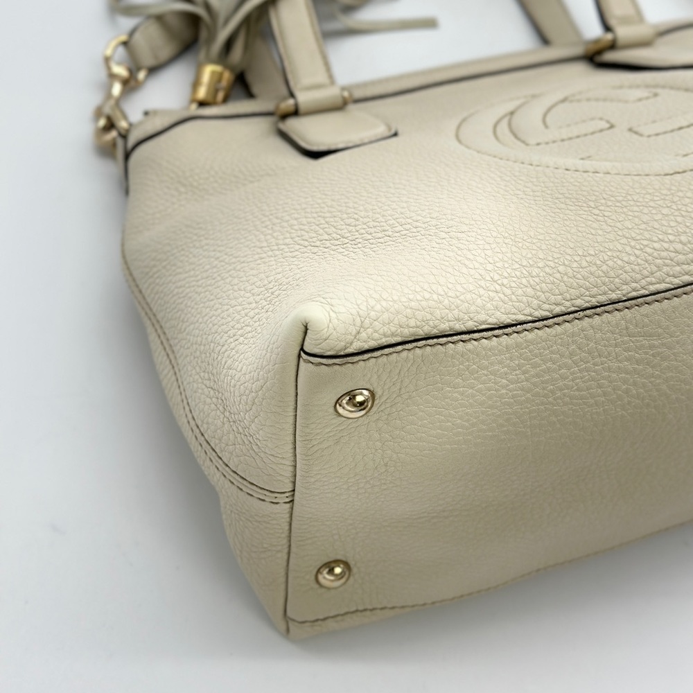 AUTHENTIC Gucci GG Logo Leather Soho Shoulder Bag Crossbody - Picture 10 of 14